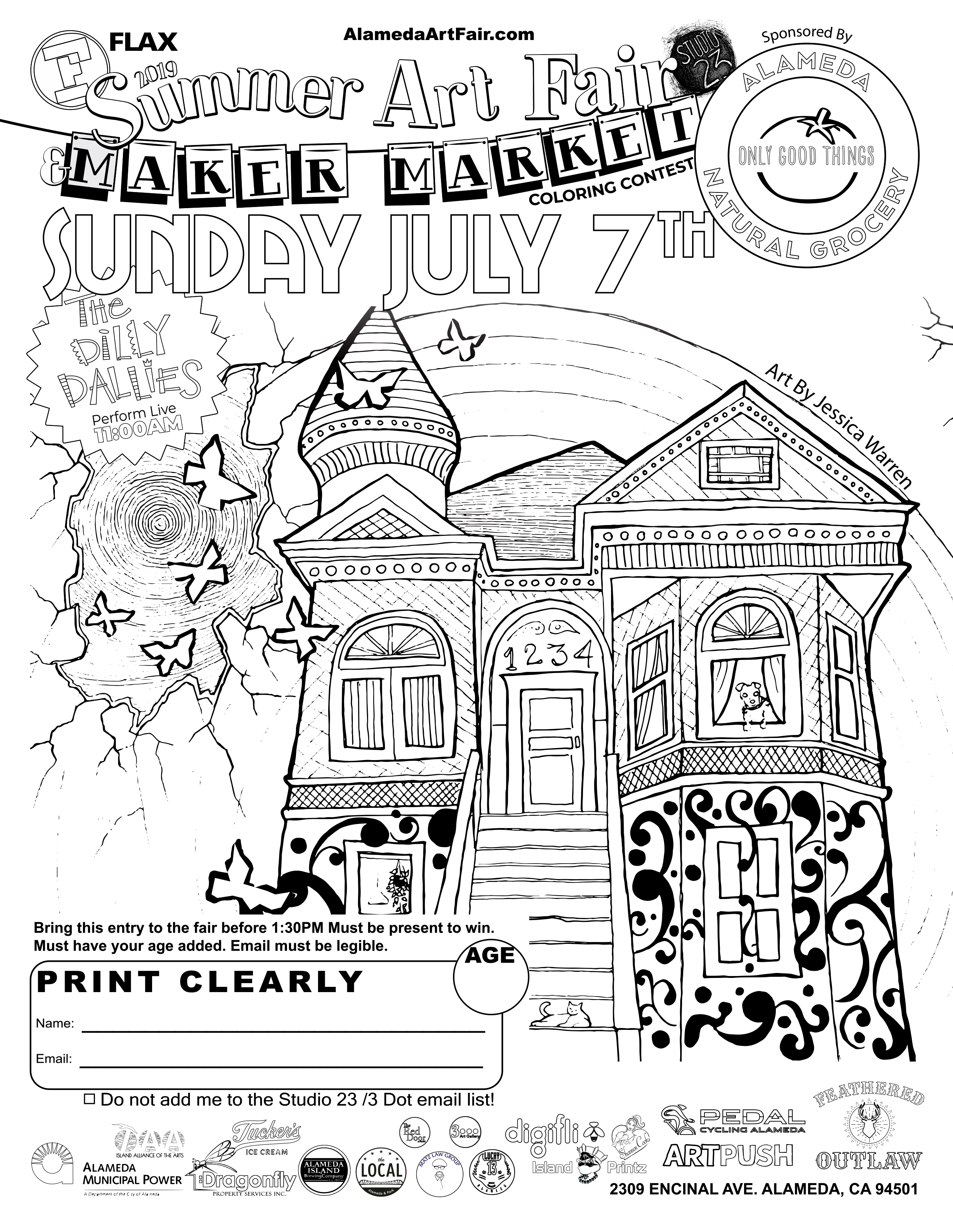 Download Coloring Contest - Alameda Summer Art Fair and Maker Market